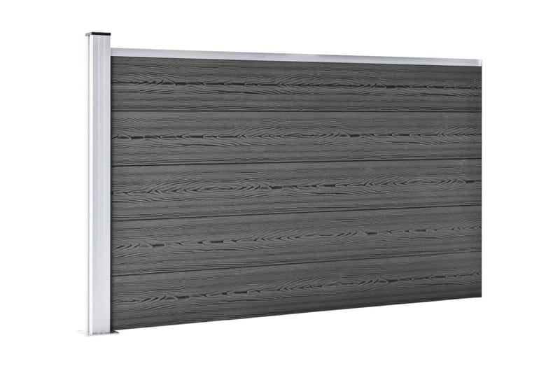 Gjerdepanel WPC 872x105 cm svart - Svart - Hus & oppussing - Innsynsbeskyttelse & innhegning - Gjerde