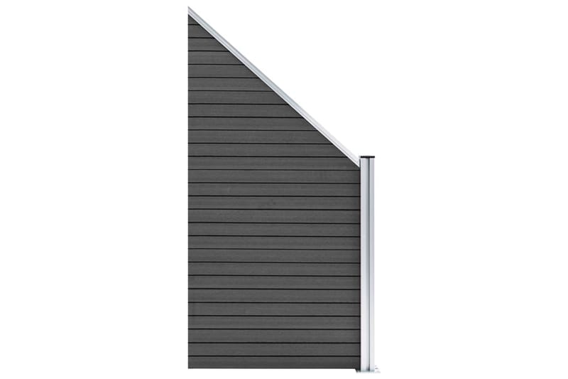 Gjerdepanel WPC 95x(105-180) cm svart - Svart - Hus & oppussing - Innsynsbeskyttelse & innhegning - Gjerde