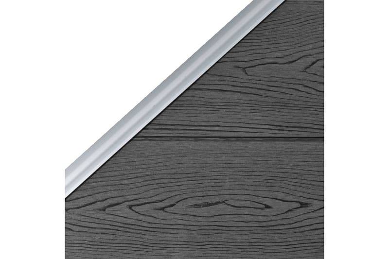 Gjerdepanel WPC 95x(105-180) cm svart - Svart - Hus & oppussing - Innsynsbeskyttelse & innhegning - Gjerde