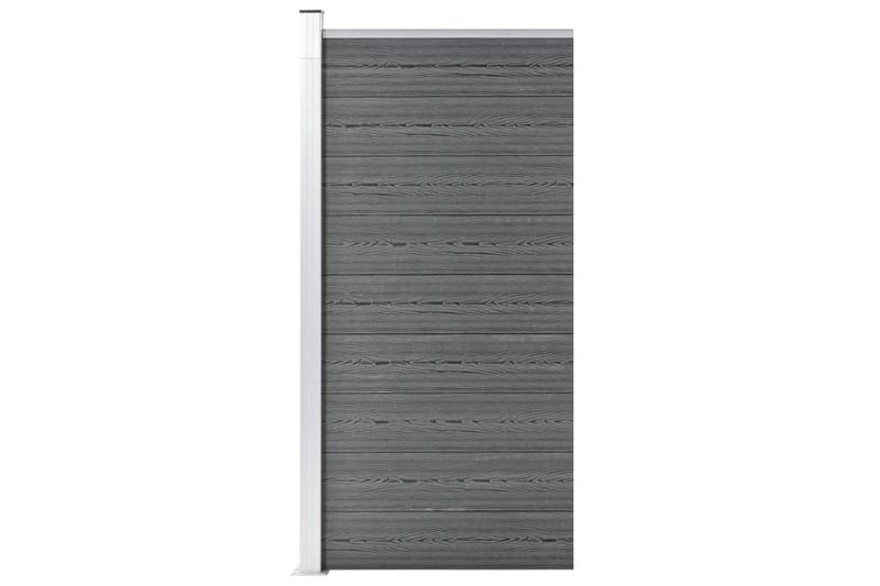 Gjerdepanel WPC 95x186 cm grå - Grå - Tregjerde