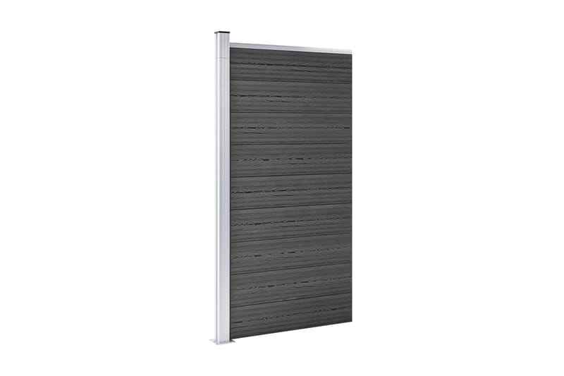 Gjerdepanel WPC 95x186 cm svart - Svart - Hus & oppussing - Innsynsbeskyttelse & innhegning - Gjerde