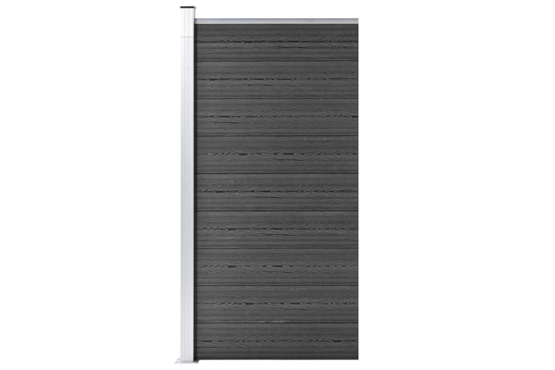 Gjerdepanel WPC 95x186 cm svart - Svart - Hus & oppussing - Innsynsbeskyttelse & innhegning - Gjerde