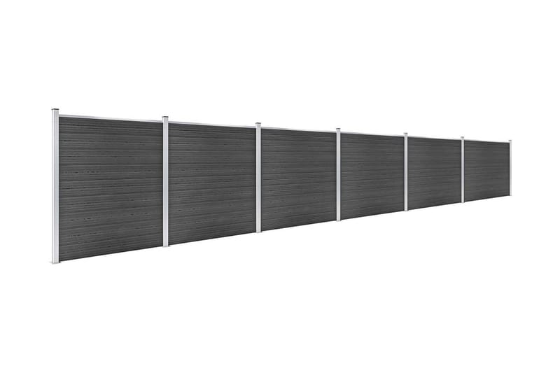 Gjerdepanelsett WPC 1045x186 cm svart - Svart - Hus & oppussing - Innsynsbeskyttelse & innhegning - Gjerde