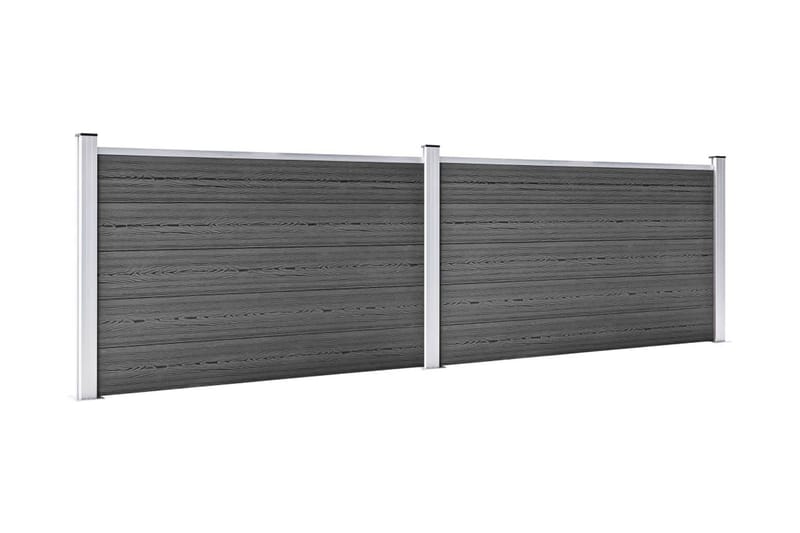 Gjerdepanelsett WPC 353x105 cm svart - Svart - Hus & oppussing - Innsynsbeskyttelse & innhegning - Gjerde