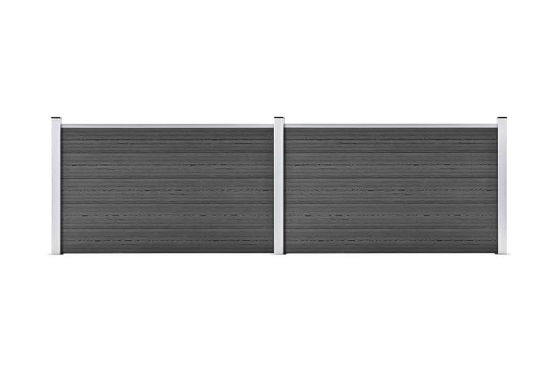Gjerdepanelsett WPC 353x105 cm svart - Svart - Hus & oppussing - Innsynsbeskyttelse & innhegning - Gjerde
