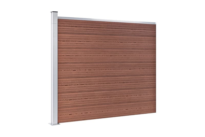 Gjerdepanelsett WPC 353x146 cm brun - Brun - Hus & oppussing - Innsynsbeskyttelse & innhegning - Gjerde