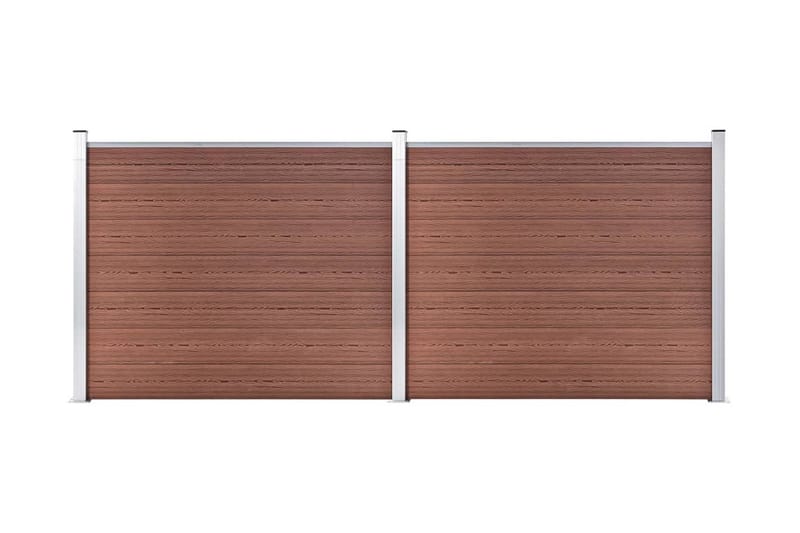 Gjerdepanelsett WPC 353x146 cm brun - Brun - Hus & oppussing - Innsynsbeskyttelse & innhegning - Gjerde