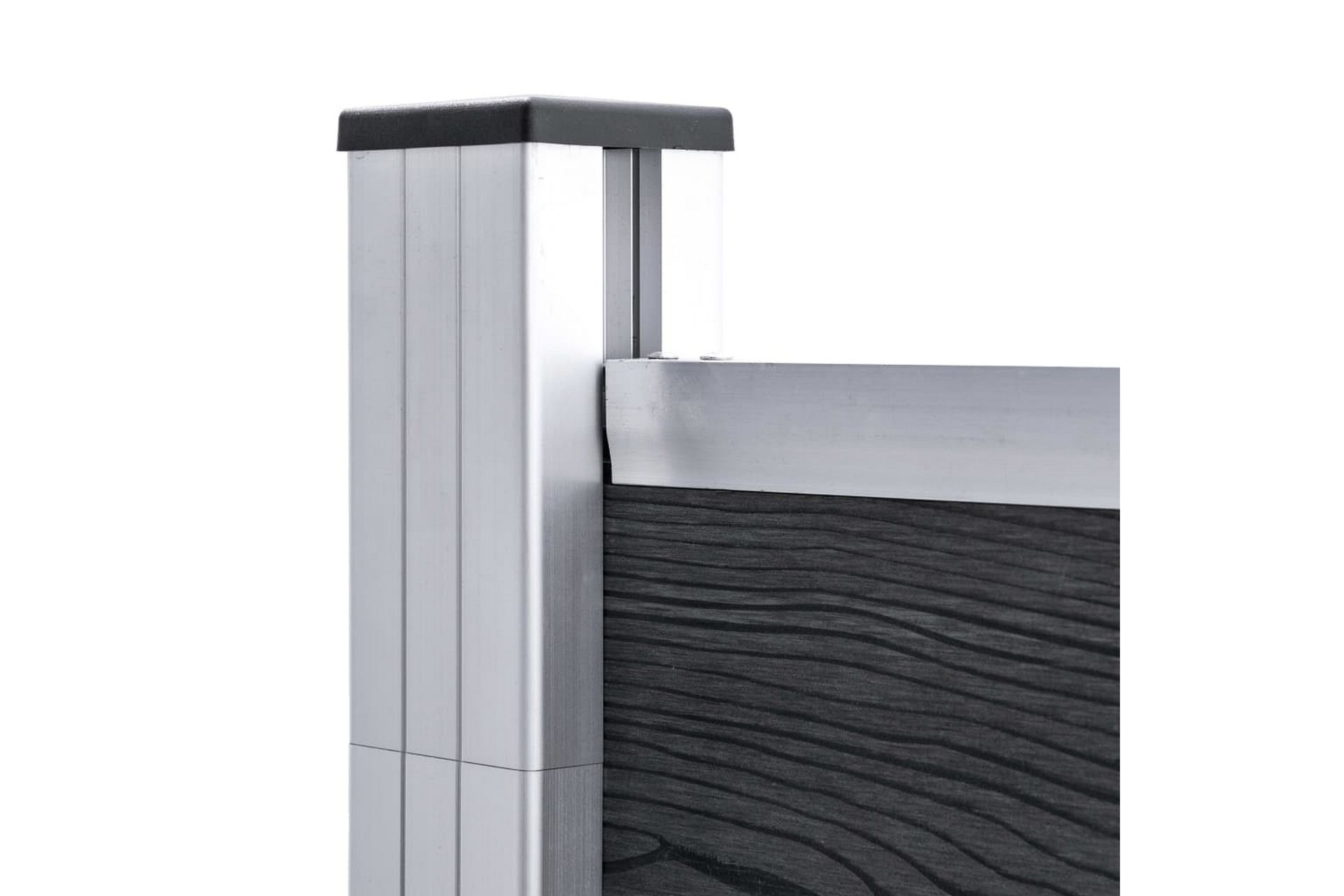 Gjerdepanelsett WPC 353x146 cm grå - Grå - Hus & oppussing - Innsynsbeskyttelse & innhegning - Gjerde