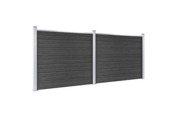 Gjerdepanelsett WPC 353x146 cm grå - Grå - Hus & oppussing - Innsynsbeskyttelse & innhegning - Gjerde