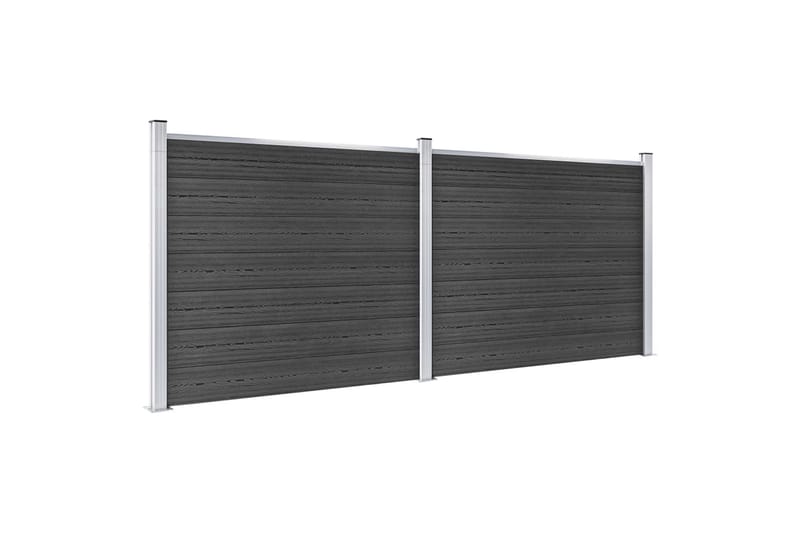 Gjerdepanelsett WPC 353x146 cm grå - Grå - Hus & oppussing - Innsynsbeskyttelse & innhegning - Gjerde
