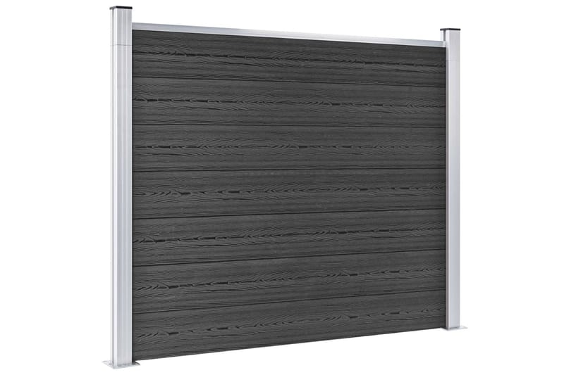 Gjerdepanelsett WPC 353x146 cm grå - Grå - Hus & oppussing - Innsynsbeskyttelse & innhegning - Gjerde