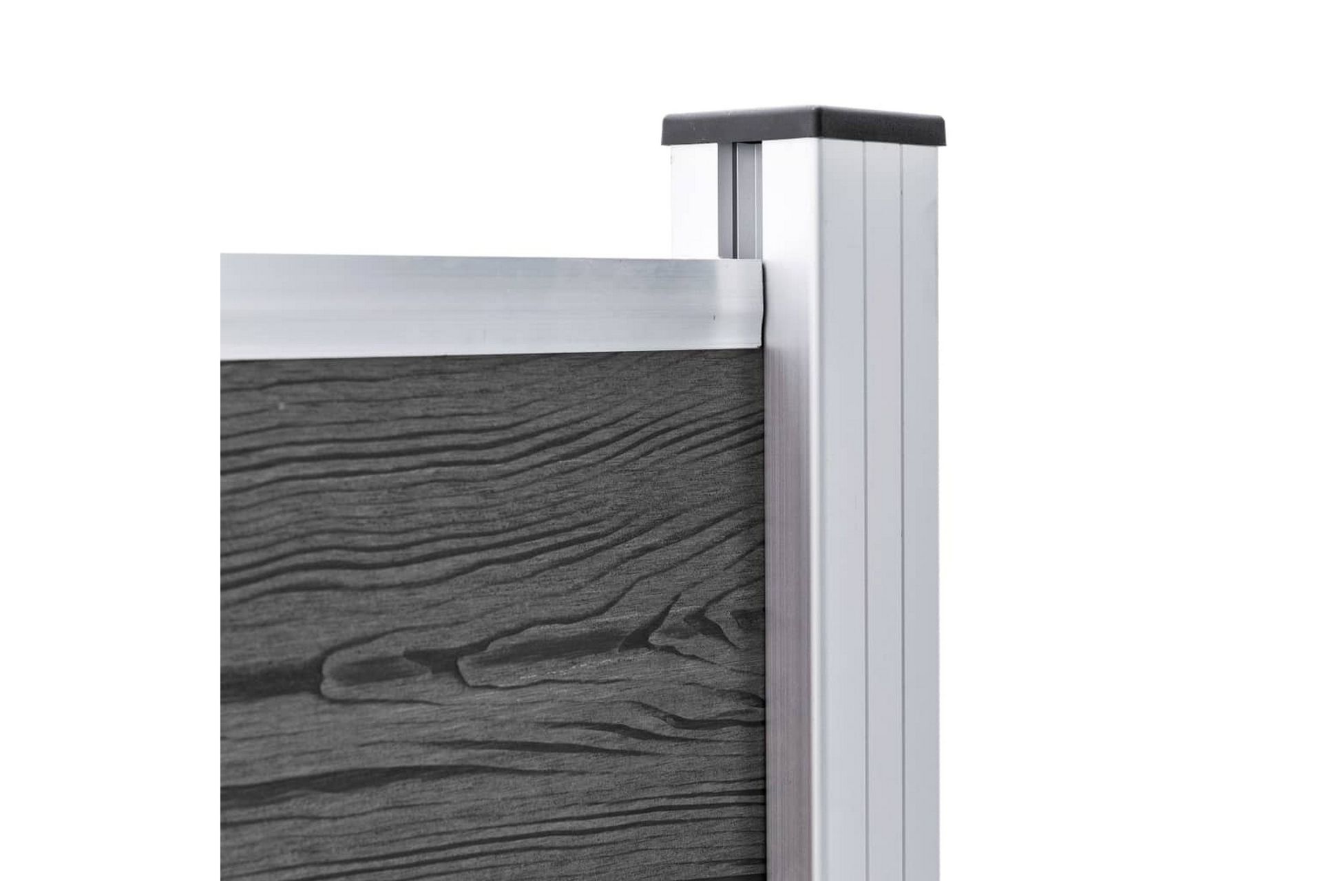 Gjerdepanelsett WPC 526x105 cm svart - Svart - Hus & oppussing - Innsynsbeskyttelse & innhegning - Gjerde