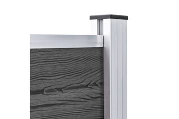 Gjerdepanelsett WPC 526x105 cm svart - Svart - Hus & oppussing - Innsynsbeskyttelse & innhegning - Gjerde