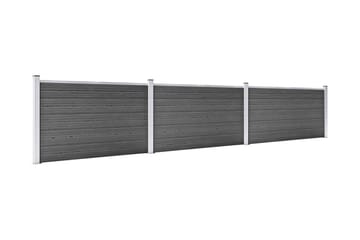 Gjerdepanelsett WPC 526x105 cm svart - Svart - Hus & oppussing - Innsynsbeskyttelse & innhegning - Gjerde