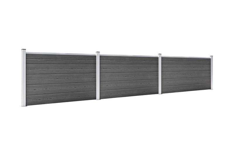 Gjerdepanelsett WPC 526x105 cm svart - Svart - Hus & oppussing - Innsynsbeskyttelse & innhegning - Gjerde