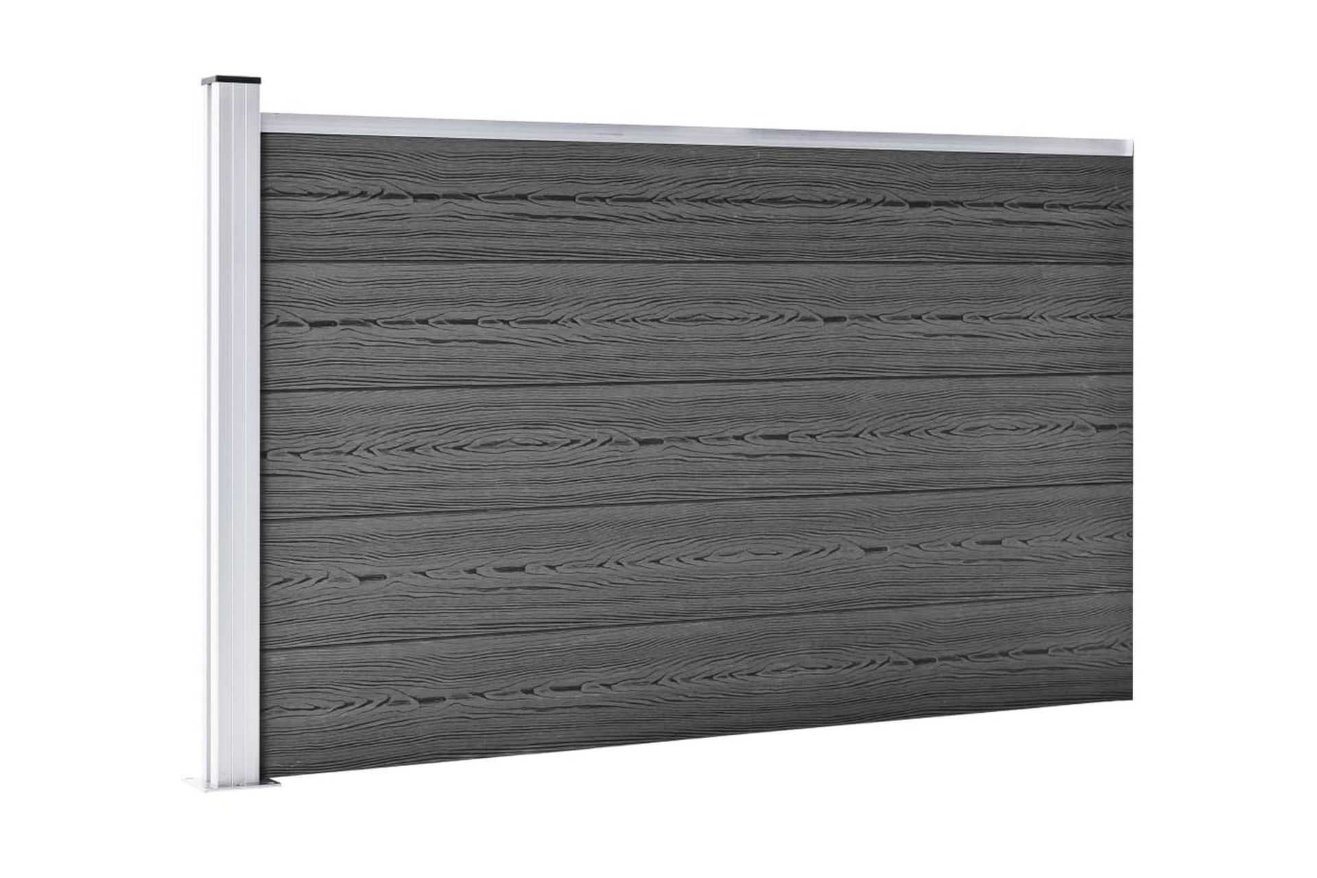 Gjerdepanelsett WPC 526x105 cm svart - Svart - Hus & oppussing - Innsynsbeskyttelse & innhegning - Gjerde