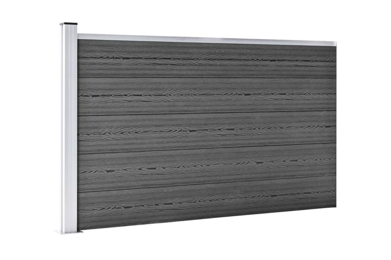 Gjerdepanelsett WPC 526x105 cm svart - Svart - Hus & oppussing - Innsynsbeskyttelse & innhegning - Gjerde