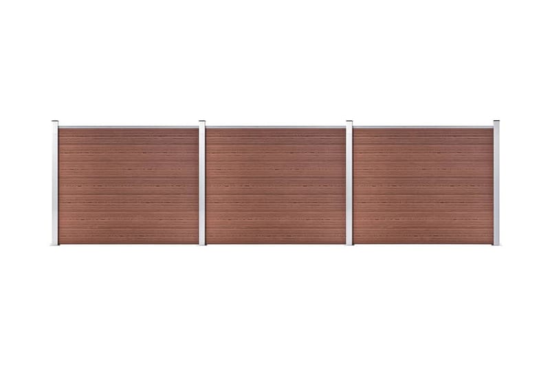 Gjerdepanelsett WPC 526x146 cm brun - Brun - Hus & oppussing - Innsynsbeskyttelse & innhegning - Gjerde