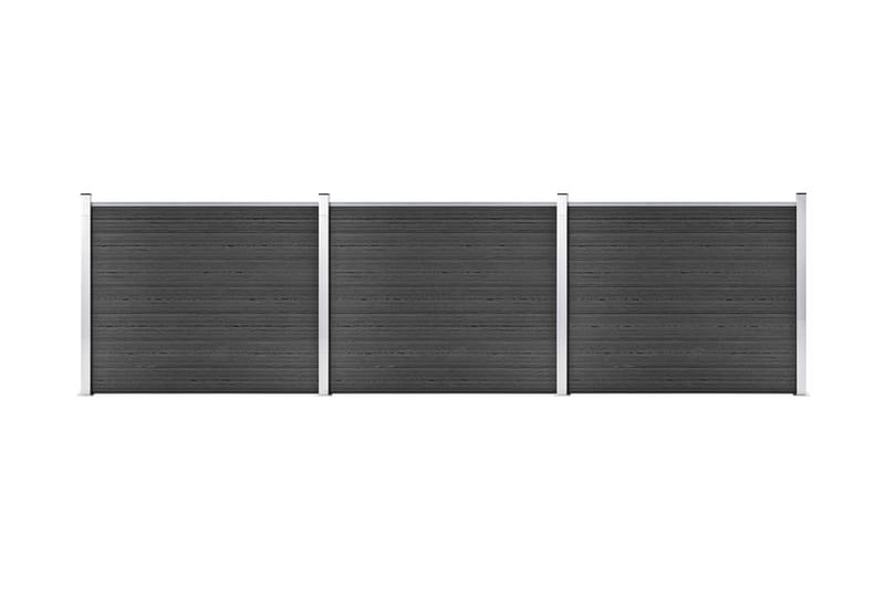 Gjerdepanelsett WPC 526x146 cm grå - Grå - Tregjerde