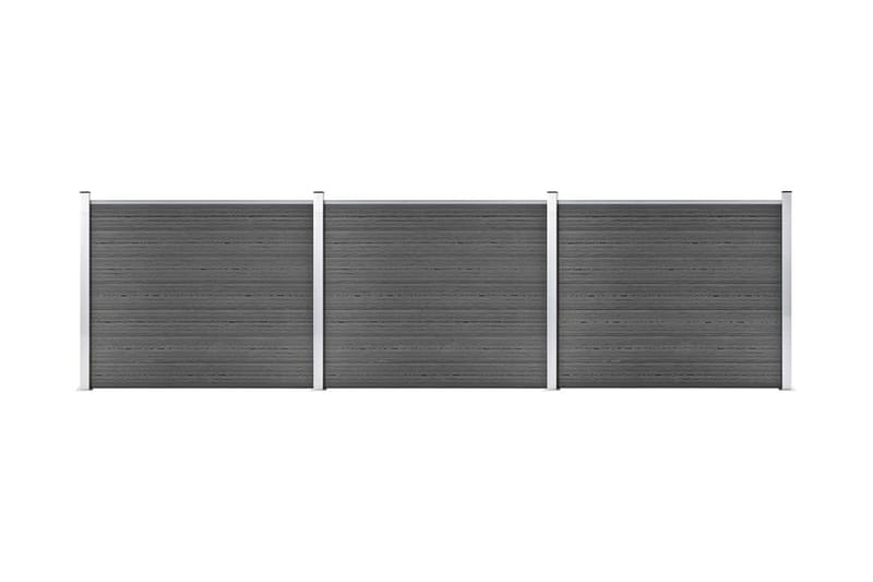 Gjerdepanelsett WPC 526x146 cm svart - Svart - Hus & oppussing - Innsynsbeskyttelse & innhegning - Gjerde