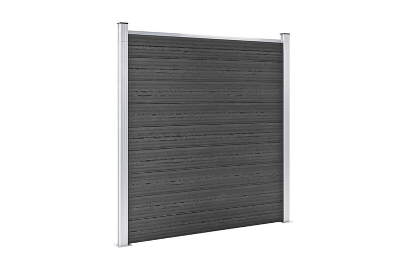 Gjerdepanelsett WPC 526x186 cm svart - Svart - Hus & oppussing - Innsynsbeskyttelse & innhegning - Gjerde