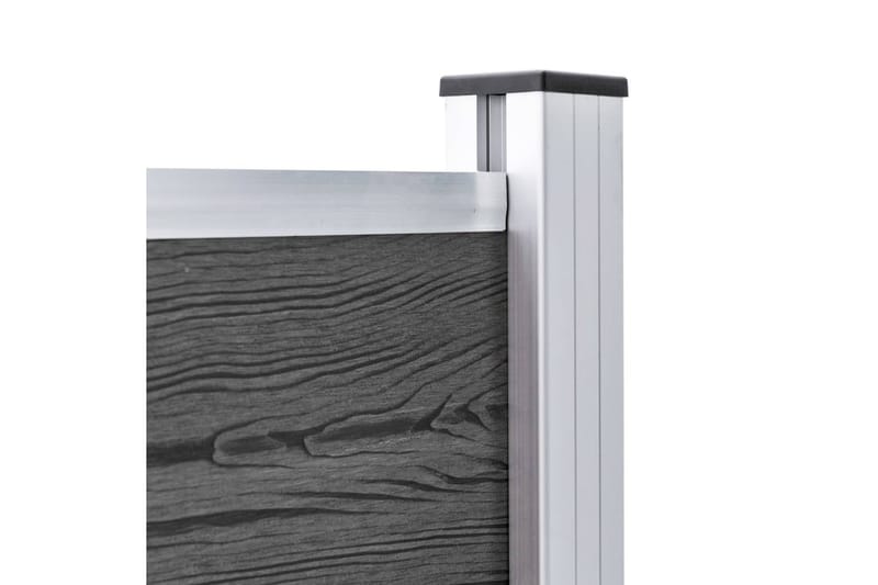 Gjerdepanelsett WPC 699x105 cm svart - Svart - Hus & oppussing - Innsynsbeskyttelse & innhegning - Gjerde