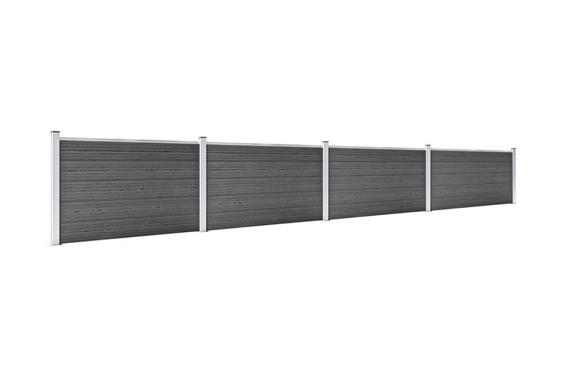 Gjerdepanelsett WPC 699x105 cm svart - Svart - Hus & oppussing - Innsynsbeskyttelse & innhegning - Gjerde