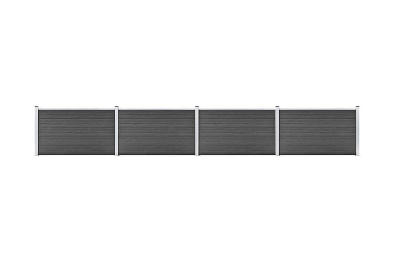 Gjerdepanelsett WPC 699x105 cm svart - Svart - Hus & oppussing - Innsynsbeskyttelse & innhegning - Gjerde