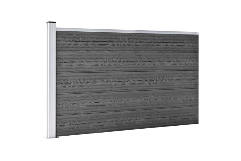 Gjerdepanelsett WPC 699x105 cm svart - Svart - Hus & oppussing - Innsynsbeskyttelse & innhegning - Gjerde