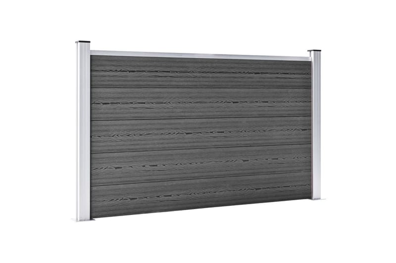 Gjerdepanelsett WPC 699x105 cm svart - Svart - Hus & oppussing - Innsynsbeskyttelse & innhegning - Gjerde