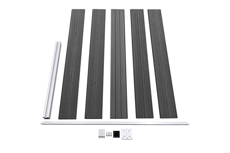 Gjerdepanelsett WPC 699x105 cm svart - Svart - Hus & oppussing - Innsynsbeskyttelse & innhegning - Gjerde