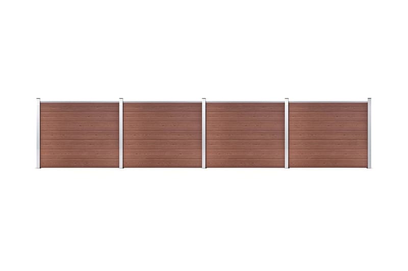Gjerdepanelsett WPC 699x146 cm brun - Brun - Hus & oppussing - Innsynsbeskyttelse & innhegning - Gjerde