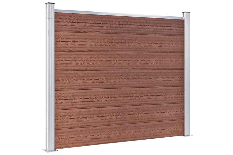 Gjerdepanelsett WPC 699x146 cm brun - Brun - Hus & oppussing - Innsynsbeskyttelse & innhegning - Gjerde