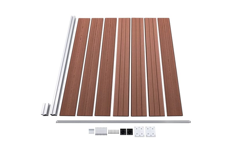 Gjerdepanelsett WPC 699x146 cm brun - Brun - Hus & oppussing - Innsynsbeskyttelse & innhegning - Gjerde