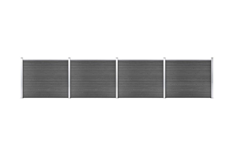 Gjerdepanelsett WPC 699x146 cm svart - Svart - Hus & oppussing - Innsynsbeskyttelse & innhegning - Gjerde