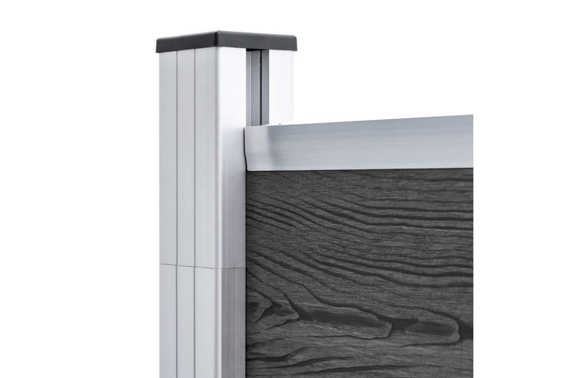 Gjerdepanelsett WPC 699x186 cm svart - Svart - Hus & oppussing - Innsynsbeskyttelse & innhegning - Gjerde