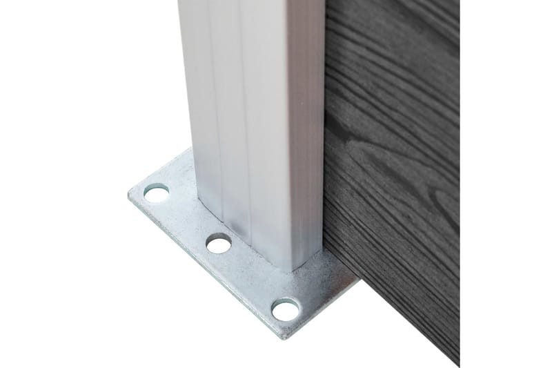 Gjerdepanelsett WPC 699x186 cm svart - Svart - Hus & oppussing - Innsynsbeskyttelse & innhegning - Gjerde