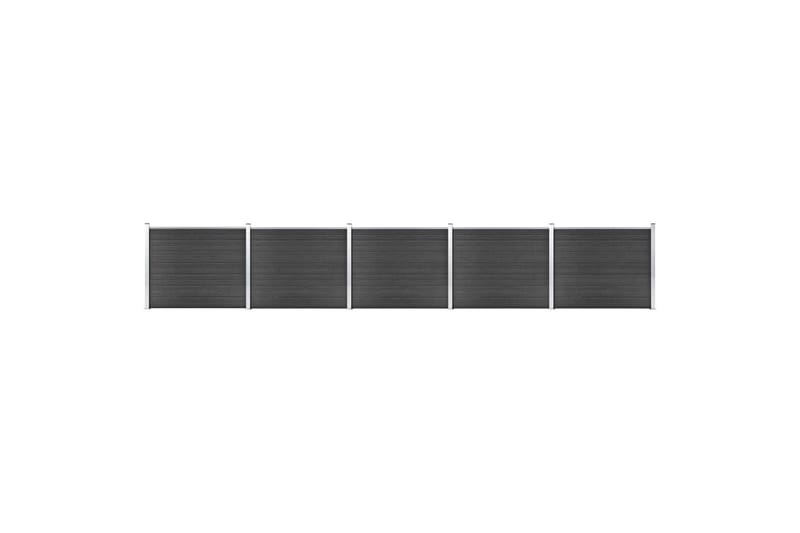 Gjerdepanelsett WPC 872x146 cm grå - Grå - Tregjerde