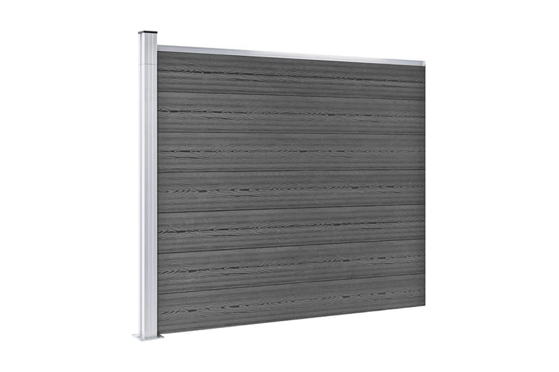 Gjerdepanelsett WPC 872x146 cm svart - Svart - Hus & oppussing - Innsynsbeskyttelse & innhegning - Gjerde