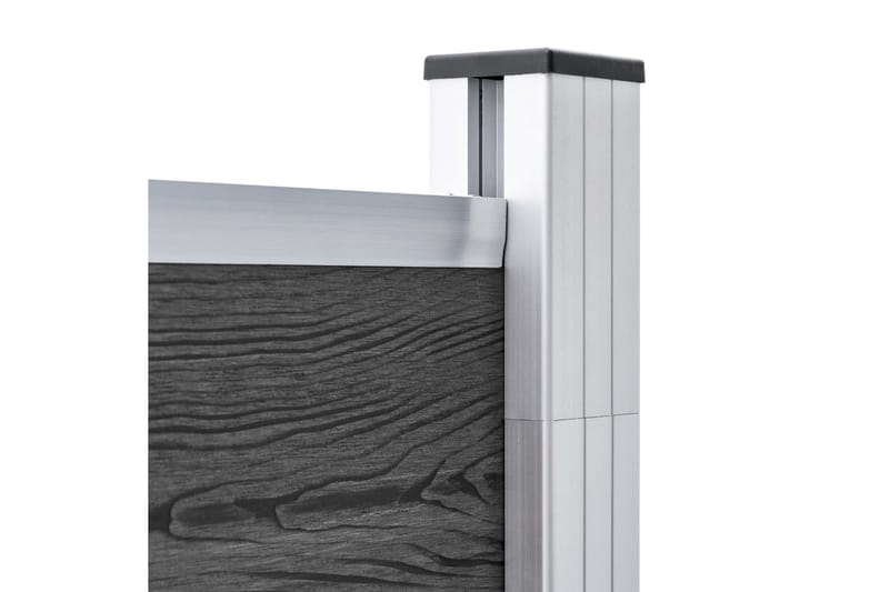 Gjerdepanelsett WPC 872x146 cm svart - Svart - Hus & oppussing - Innsynsbeskyttelse & innhegning - Gjerde