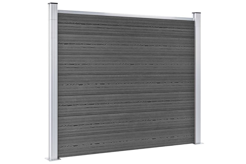 Gjerdepanelsett WPC 872x146 cm svart - Svart - Hus & oppussing - Innsynsbeskyttelse & innhegning - Gjerde