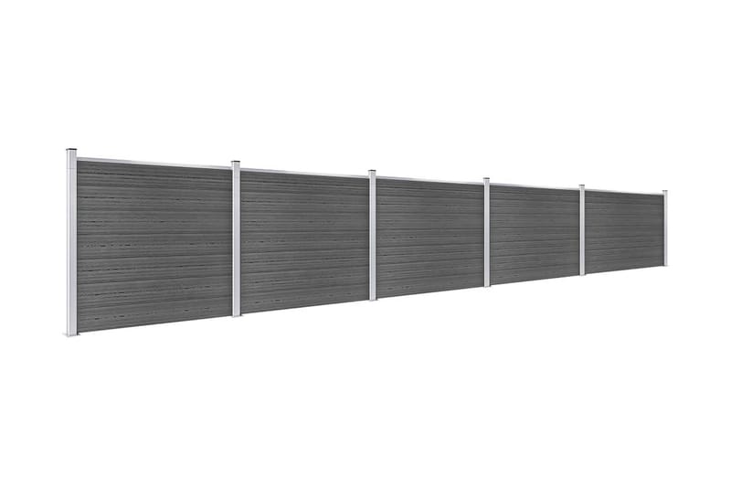 Gjerdepanelsett WPC 872x146 cm svart - Svart - Hus & oppussing - Innsynsbeskyttelse & innhegning - Gjerde