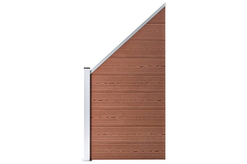 Gjerdesett WPC 5 firkantet + 1 slisset 965x186 cm brun - Hus & oppussing - Innsynsbeskyttelse & innhegning - Gjerde