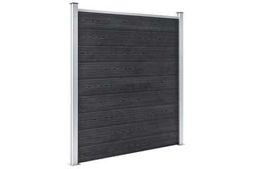 Gjerdesett WPC 5 firkantet + 1 slisset 965x186 cm grå - Hus & oppussing - Innsynsbeskyttelse & innhegning - Gjerde