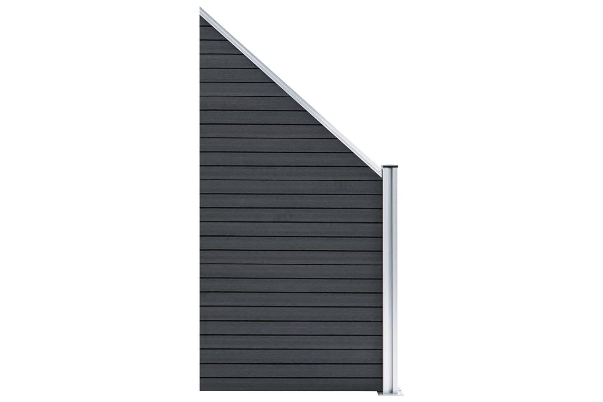 Gjerdesett WPC 5 firkantet + 1 slisset 965x186 cm grå - Hus & oppussing - Innsynsbeskyttelse & innhegning - Gjerde