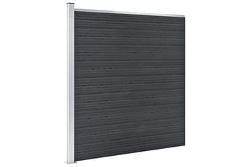 Gjerdesett WPC 5 firkantet + 1 slisset 965x186 cm grå - Hus & oppussing - Innsynsbeskyttelse & innhegning - Gjerde