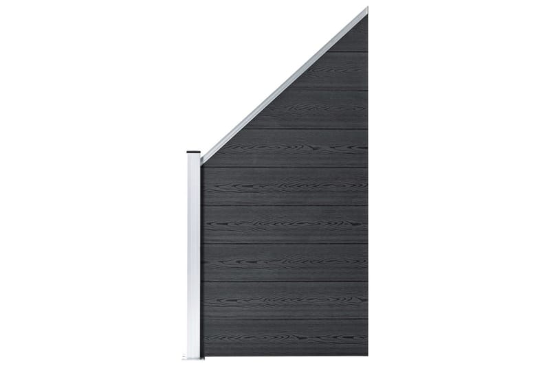 Gjerdesett WPC 8 firkantet + 1 slisset 1484x186 cm grå - Hus & oppussing - Innsynsbeskyttelse & innhegning - Gjerde