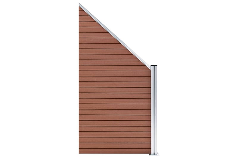 Gjerdesett WPC 9 firkantet + 1 slisset 1657x186 cm brun - Hus & oppussing - Innsynsbeskyttelse & innhegning - Gjerde