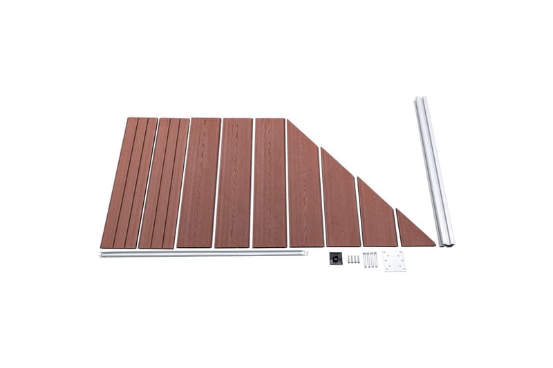Gjerdesett WPC 9 firkantet + 1 slisset 1657x186 cm brun - Hus & oppussing - Innsynsbeskyttelse & innhegning - Gjerde