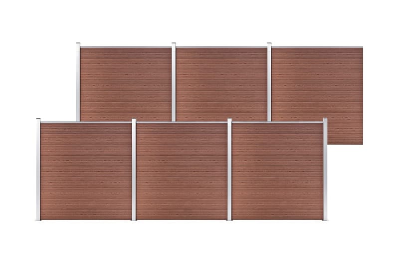 Hagegjerde WPC 1045x186 cm brun - Tregjerde